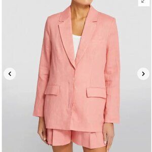 NWT Staud Linen Maxwell blazer size Medium in Rosebud
